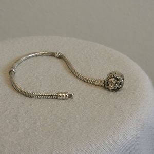 Pandora flower silver bracelet